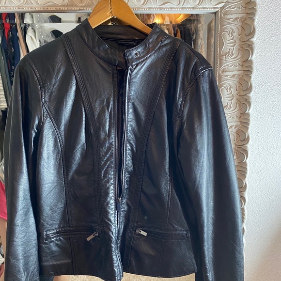 Black Faux leather jacket - Picture 2 of 4